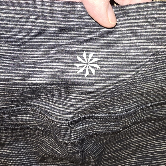 Athleta Energy Power-up Space Dye Capri Yoga Legging Back Slit Bootcut Size L - Picture 4 of 8